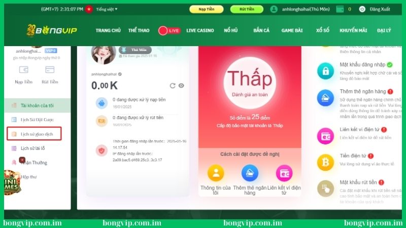 Rút tiền Bongvip - Hướng dẫn các bước giao dịch siêu dễ 4 Những lưu ý quan trọng khi thực hiện rút tiền Bongvip